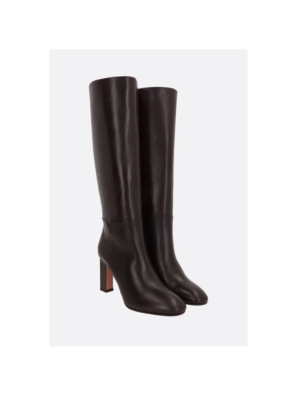 Sellier Glossy Leather Boots-AQUAZZURA-JOHN JULIA