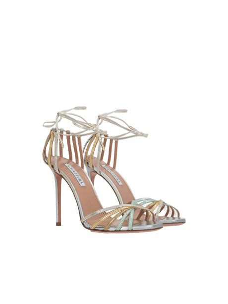 Straight to Heaven Laminated Nappa Sandals-AQUAZZURA-JOHN JULIA