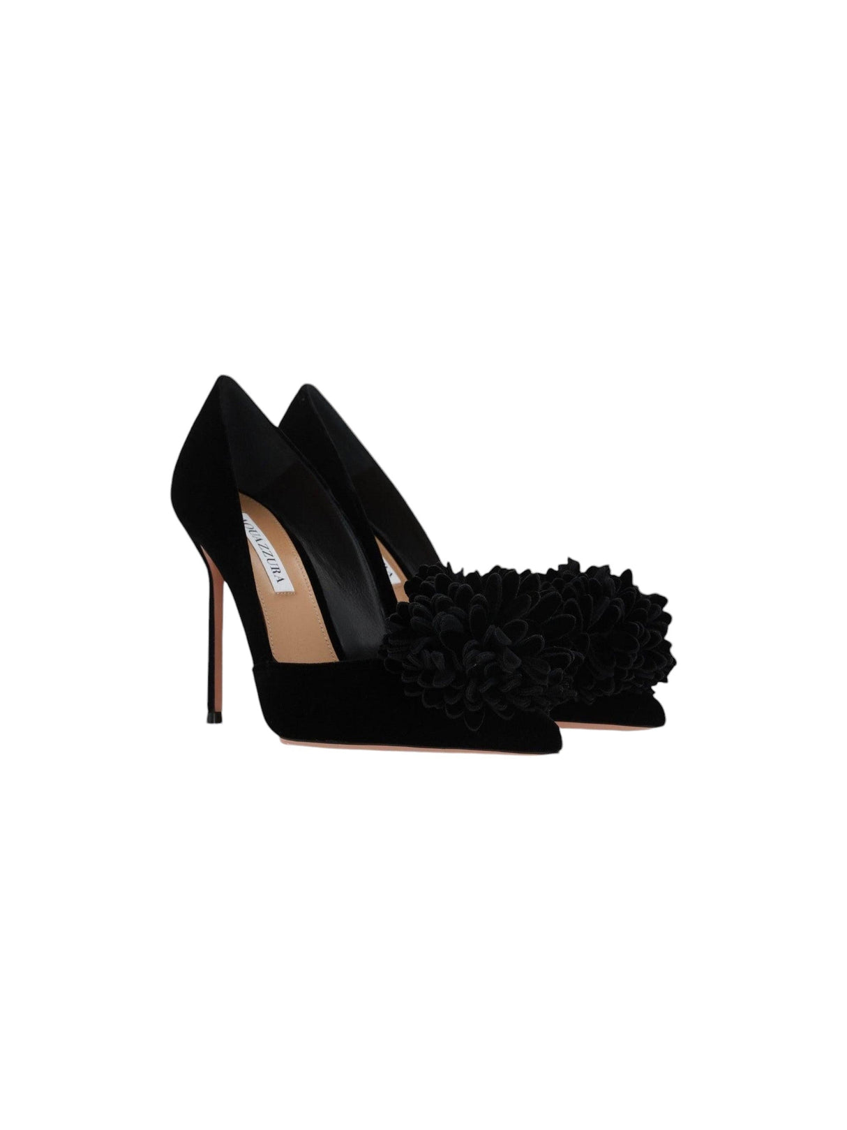 Velvet Pom-Pom Pumps-AQUAZZURA-JOHN JULIA