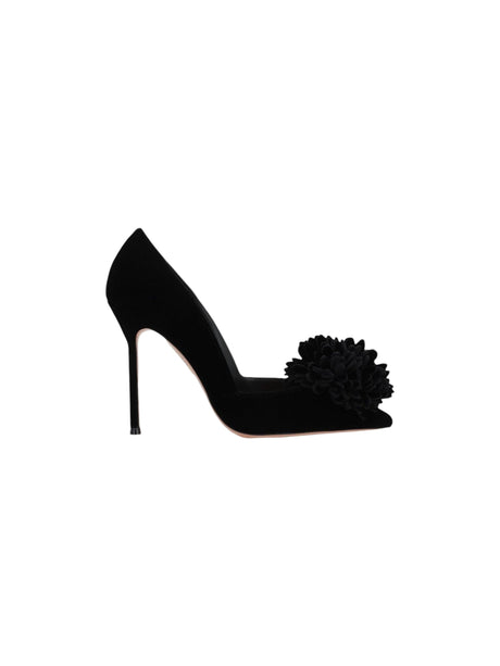 Velvet Pom-Pom Pumps-AQUAZZURA-JOHN JULIA