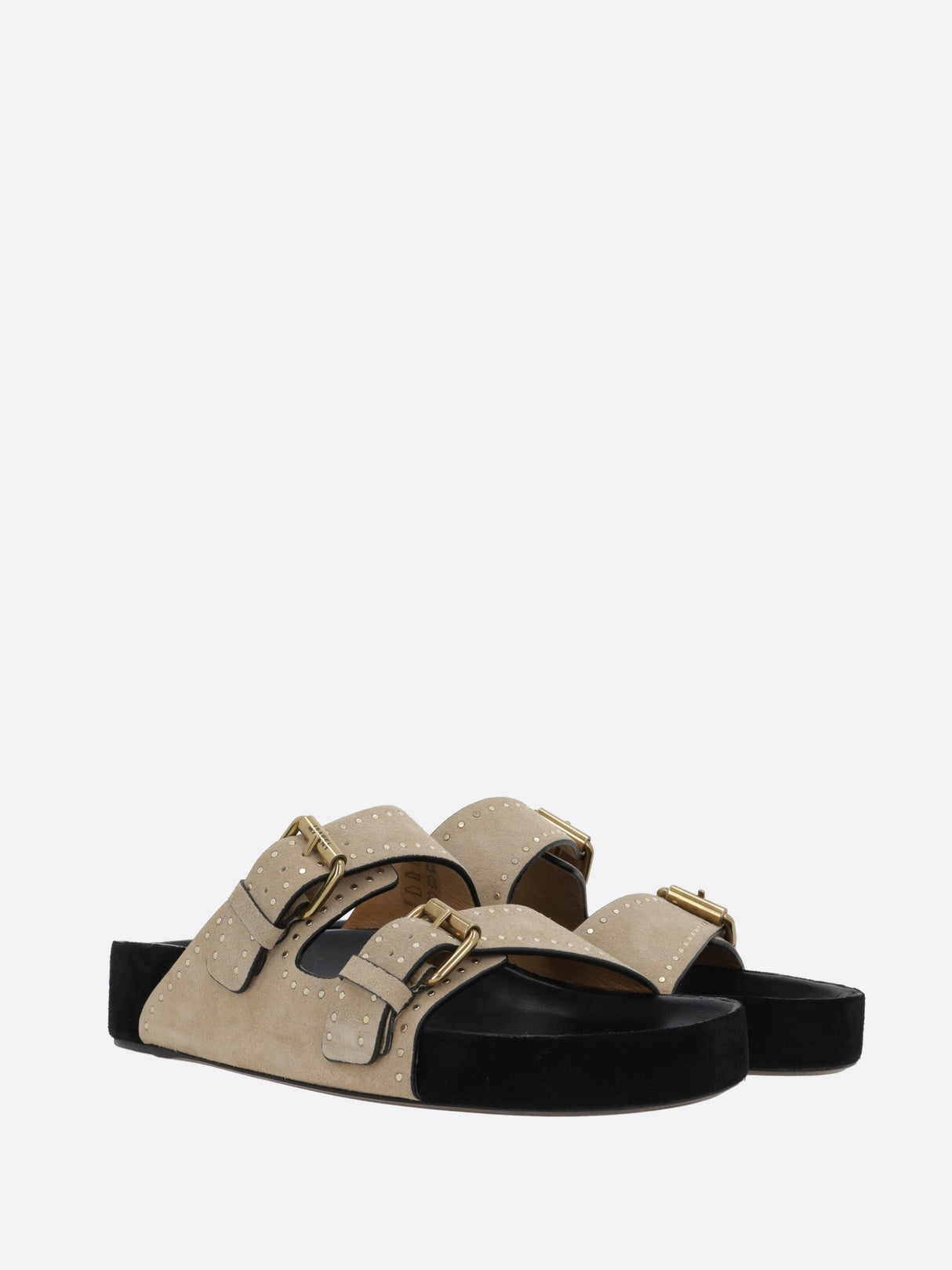 Lennyo Suede Flat Sandals-ISABEL MARANT-JOHN JULIA