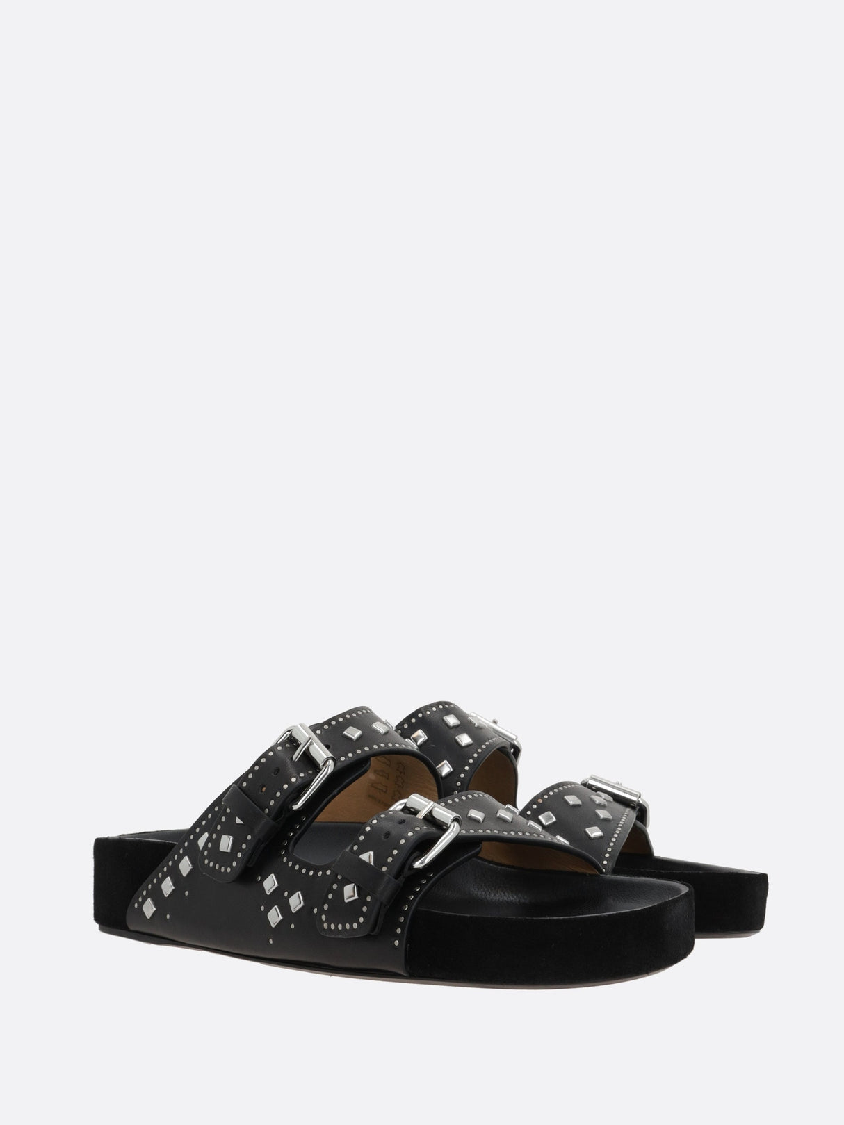 Lennyo Smooth Leather Flat Sandals-ISABEL MARANT-JOHN JULIA