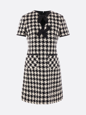 Damier Tweed Minidress-Valentino Garavani-JOHN JULIA