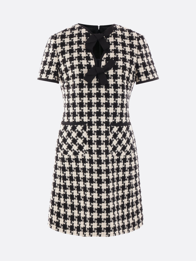 Damier Tweed Minidress-Valentino Garavani-JOHN JULIA