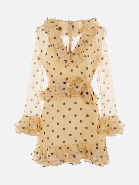 Pois Spots Print Organza Minidress-VALENTINO GARAVANI-JOHN JULIA