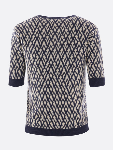 Toute La V Jacquard Sweater-Valentino Garavani-JOHN JULIA