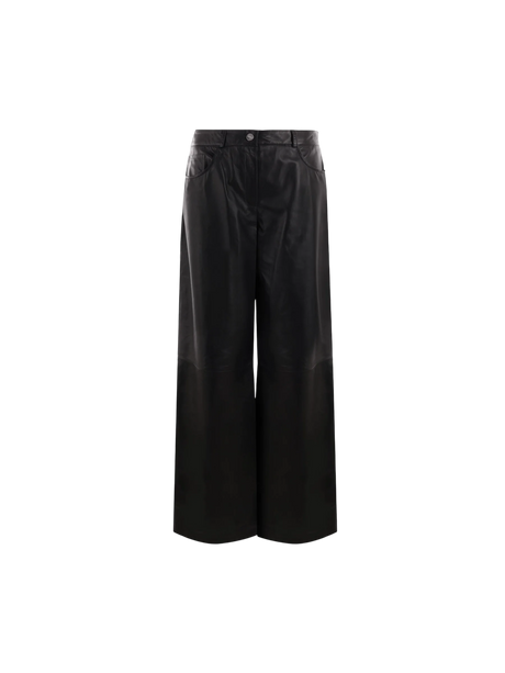 Catania Leather Wide-leg Pants-ARMA-JOHN JULIA