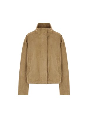 Garine Suede Full-zip Jacket-ARMA-JOHN JULIA