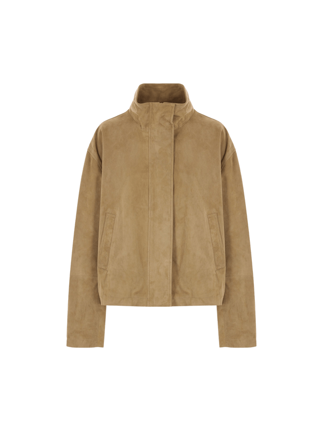 Garine Suede Full-zip Jacket-ARMA-JOHN JULIA