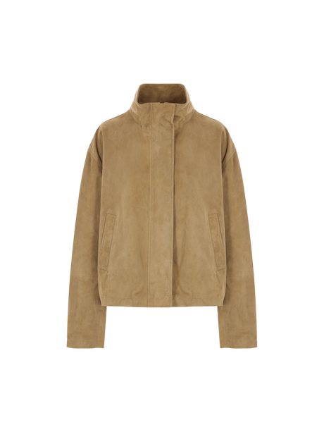 Garine Suede Full-zip Jacket-ARMA-JOHN JULIA