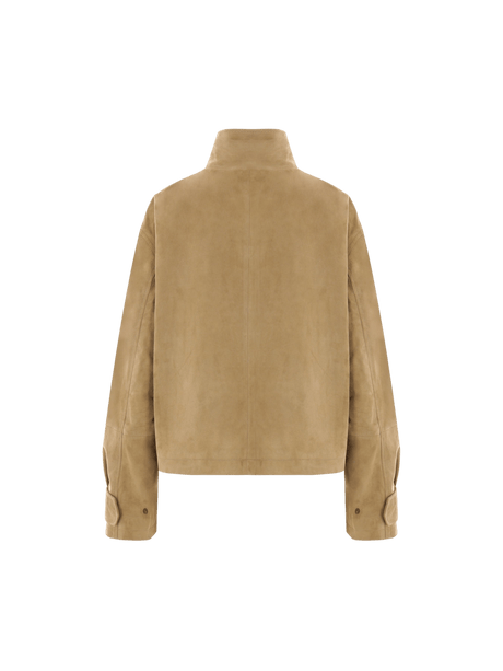 Garine Suede Full-zip Jacket-ARMA-JOHN JULIA