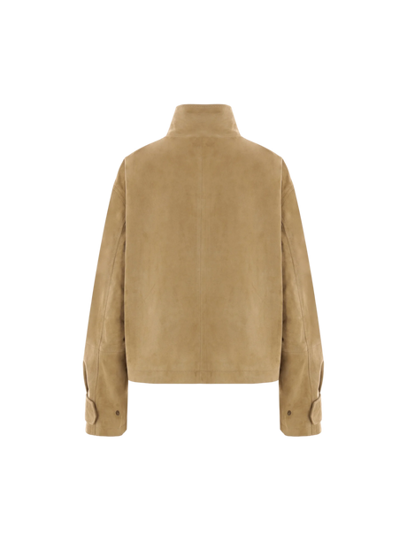 Garine Suede Full-zip Jacket-ARMA-JOHN JULIA