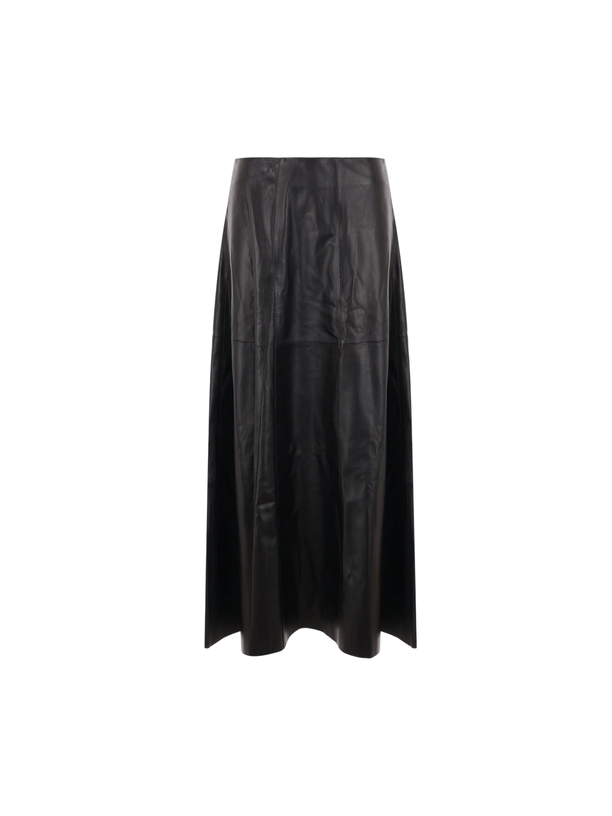 Irina Leather Midi Skirt-ARMA-JOHN JULIA