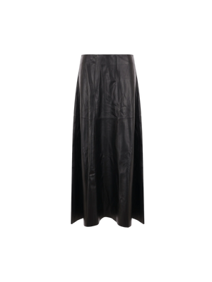 Irina Leather Midi Skirt-ARMA-JOHN JULIA