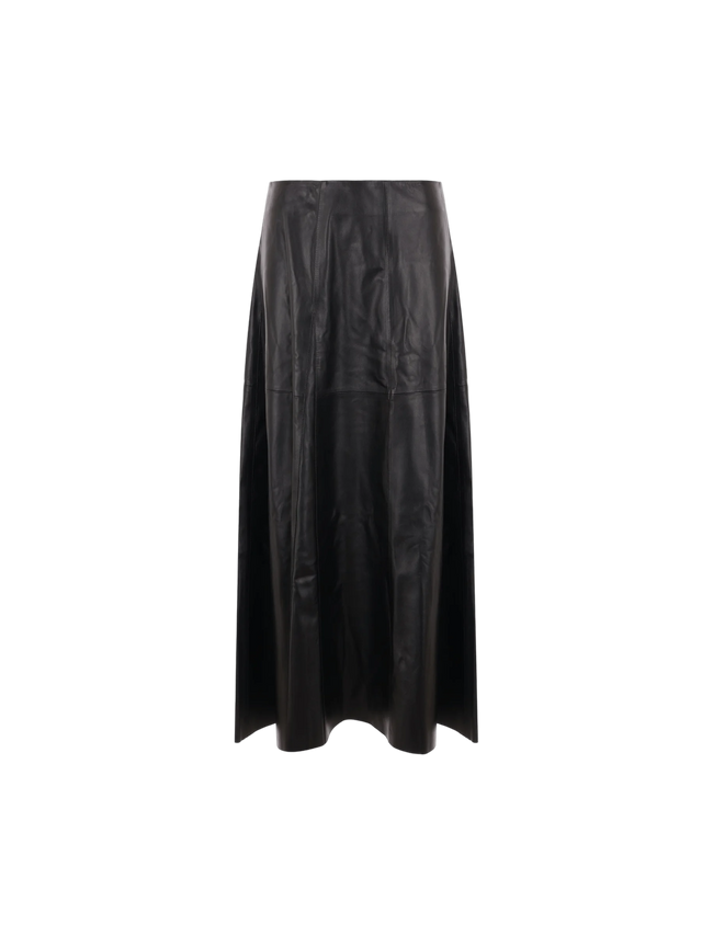 Irina Leather Midi Skirt-ARMA-JOHN JULIA