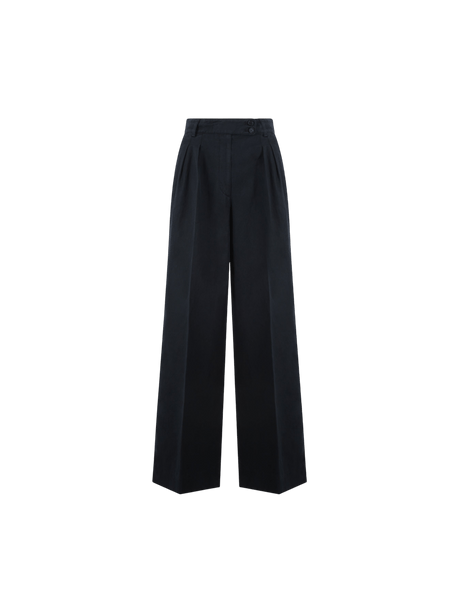 Bull Denim Wide-leg Pants-ASPESI-JOHN JULIA