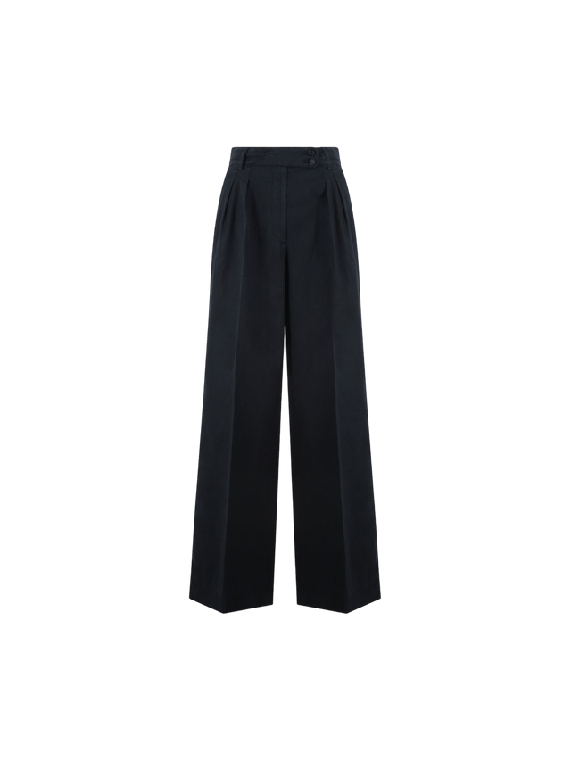 Bull Denim Wide-leg Pants-ASPESI-JOHN JULIA