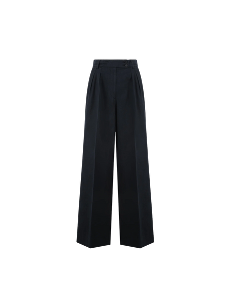 Bull Denim Wide-leg Pants-ASPESI-JOHN JULIA