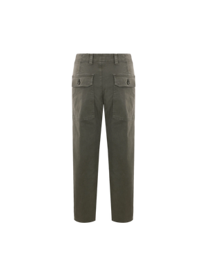 Cropped Gabardine Trousers-ASPESI-JOHN JULIA