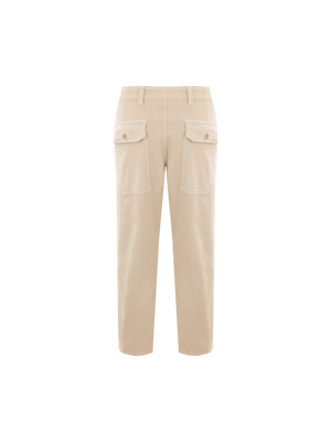 Cropped Gabardine Trousers-Aspesi-JOHN JULIA