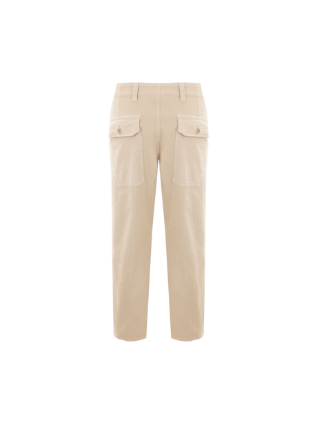 ASPESI-Cropped Gabardine Trousers-JOHN JULIA