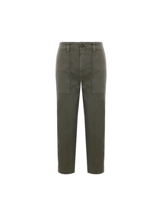 Cropped Gabardine Trousers-ASPESI-JOHN JULIA