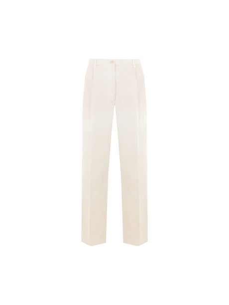 Gabardine Darted Trousers-ASPESI-JOHN JULIA