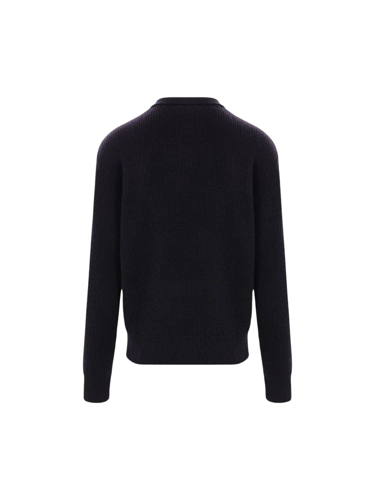 Ribbed Wool Half-zip Sweater-ASPESI-JOHN JULIA