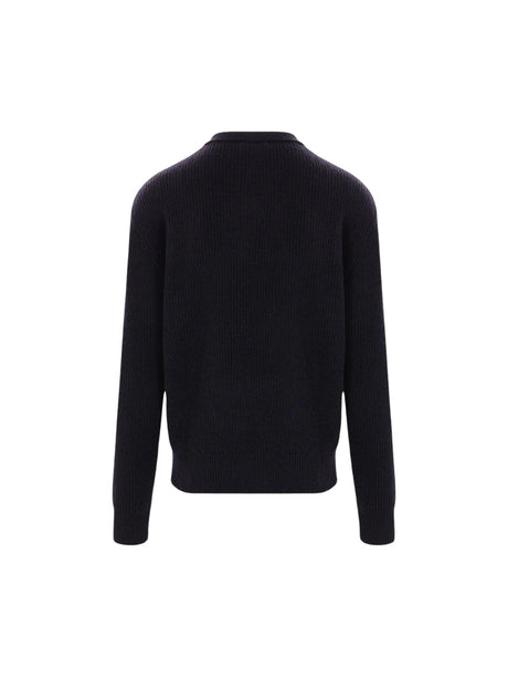 Ribbed Wool Half-zip Sweater-ASPESI-JOHN JULIA