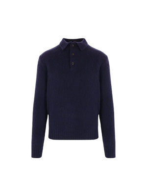 Shetland Wool Polo Sweater-ASPESI-JOHN JULIA