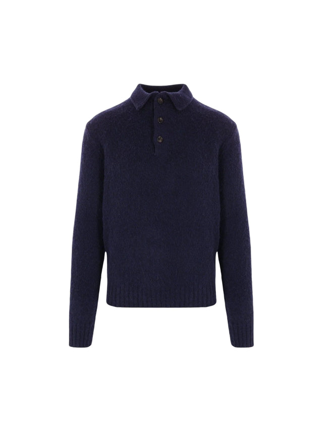 Shetland Wool Polo Sweater-ASPESI-JOHN JULIA