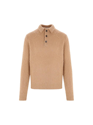 Shetland Wool Polo Sweater-ASPESI-JOHN JULIA