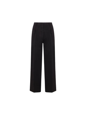 Stretch Cotton Gabardine Darted Trousers-ASPESI-JOHN JULIA