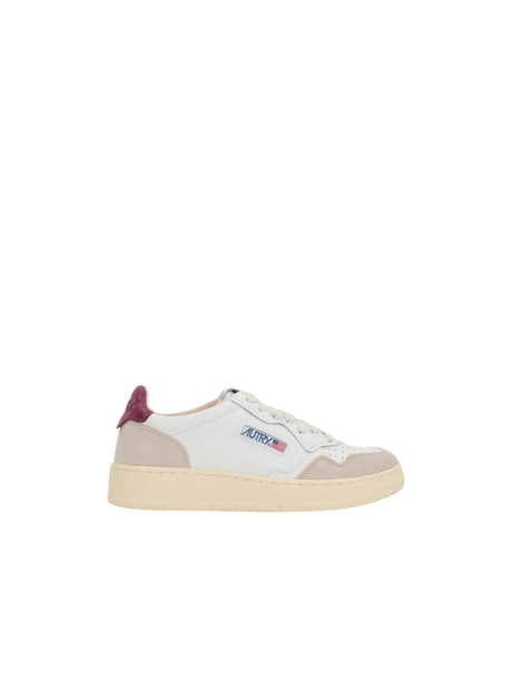 AUTRY-Medalist Leather and Suede Sneakers-JOHN JULIA