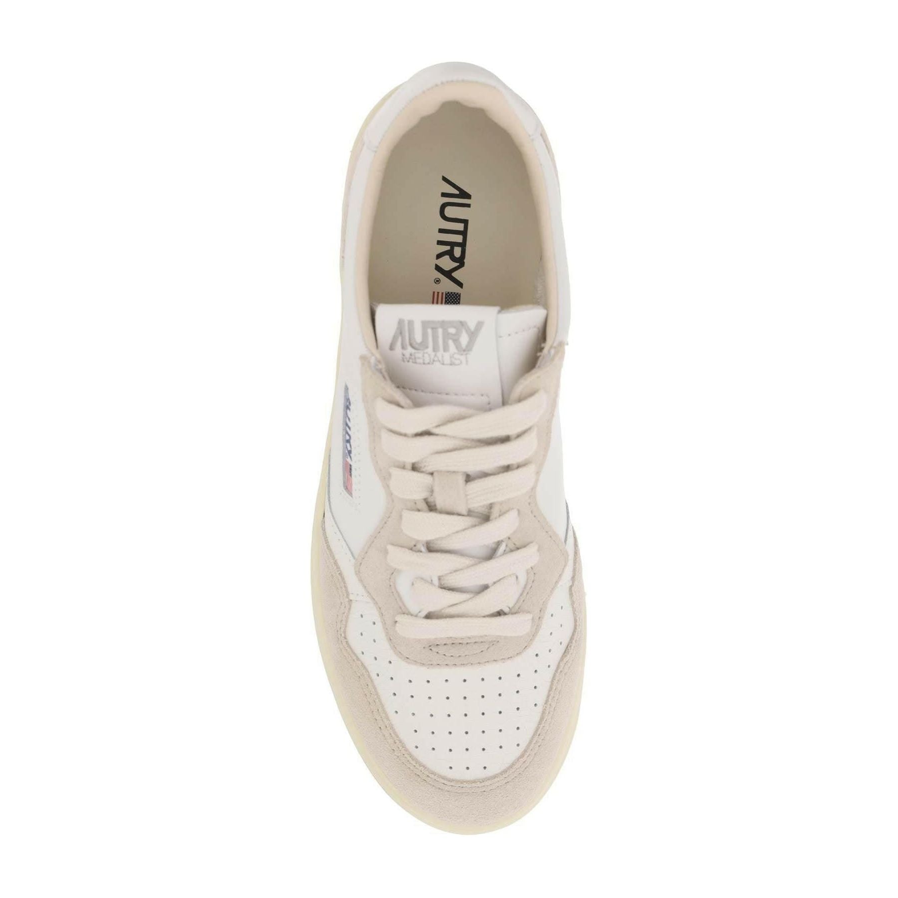 White Sand Leather Medalist Low Sneakers AUTRY JOHN JULIA.