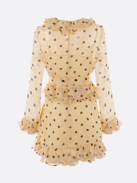 Pois Spots Print Organza Minidress-VALENTINO GARAVANI-JOHN JULIA