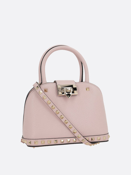 Rockstud Double Handbag In Grainy Leather