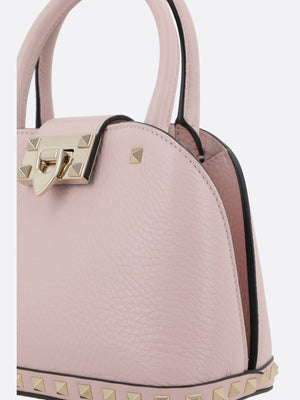 Rockstud Double Handbag In Grainy Leather