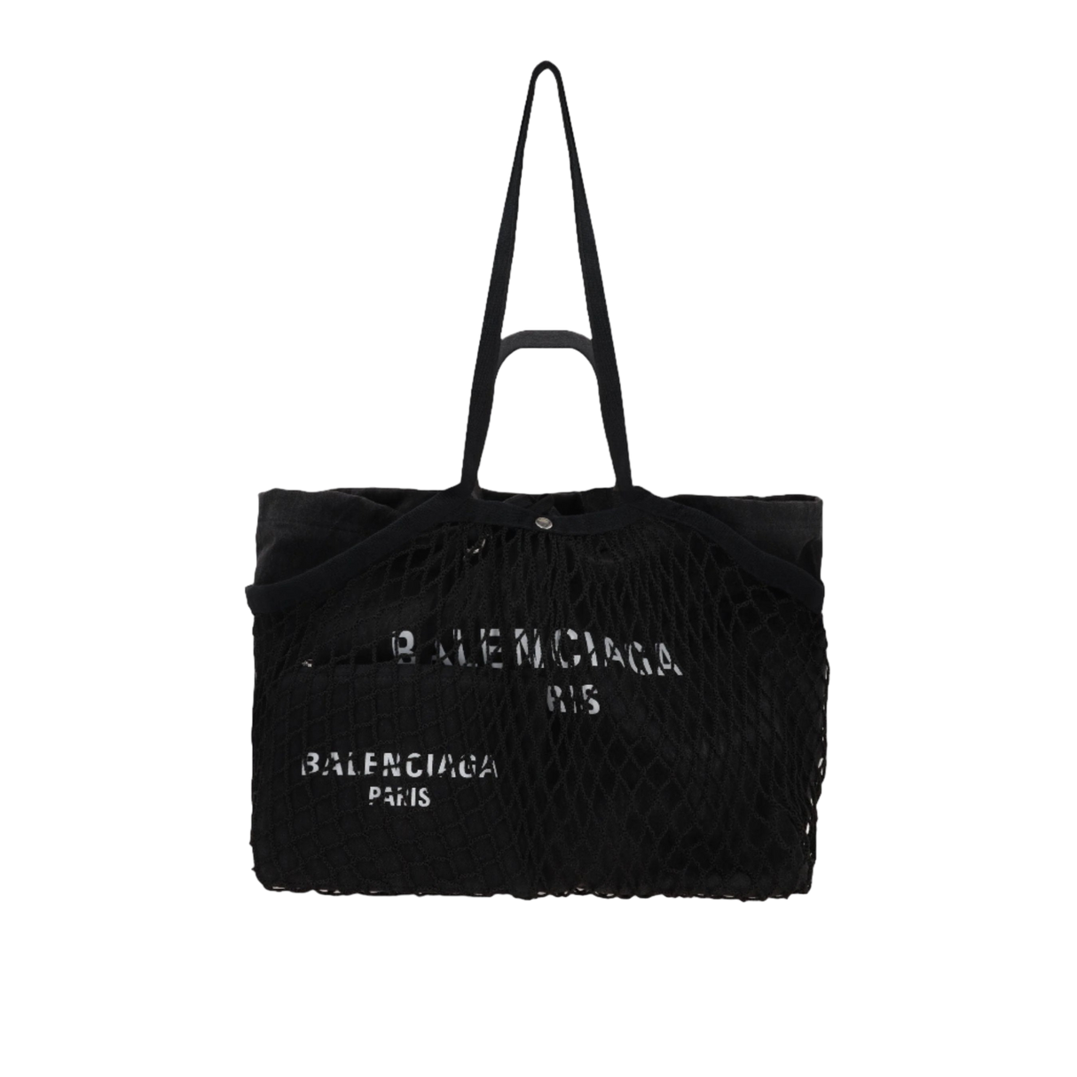 24/7 Medium Canvas and Fishnet Tote Bag-BALENCIAGA-JOHN JULIA