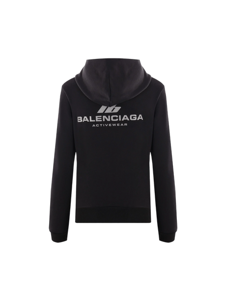 Activewear Jersey Full-zip Hoodie-BALENCIAGA-JOHN JULIA