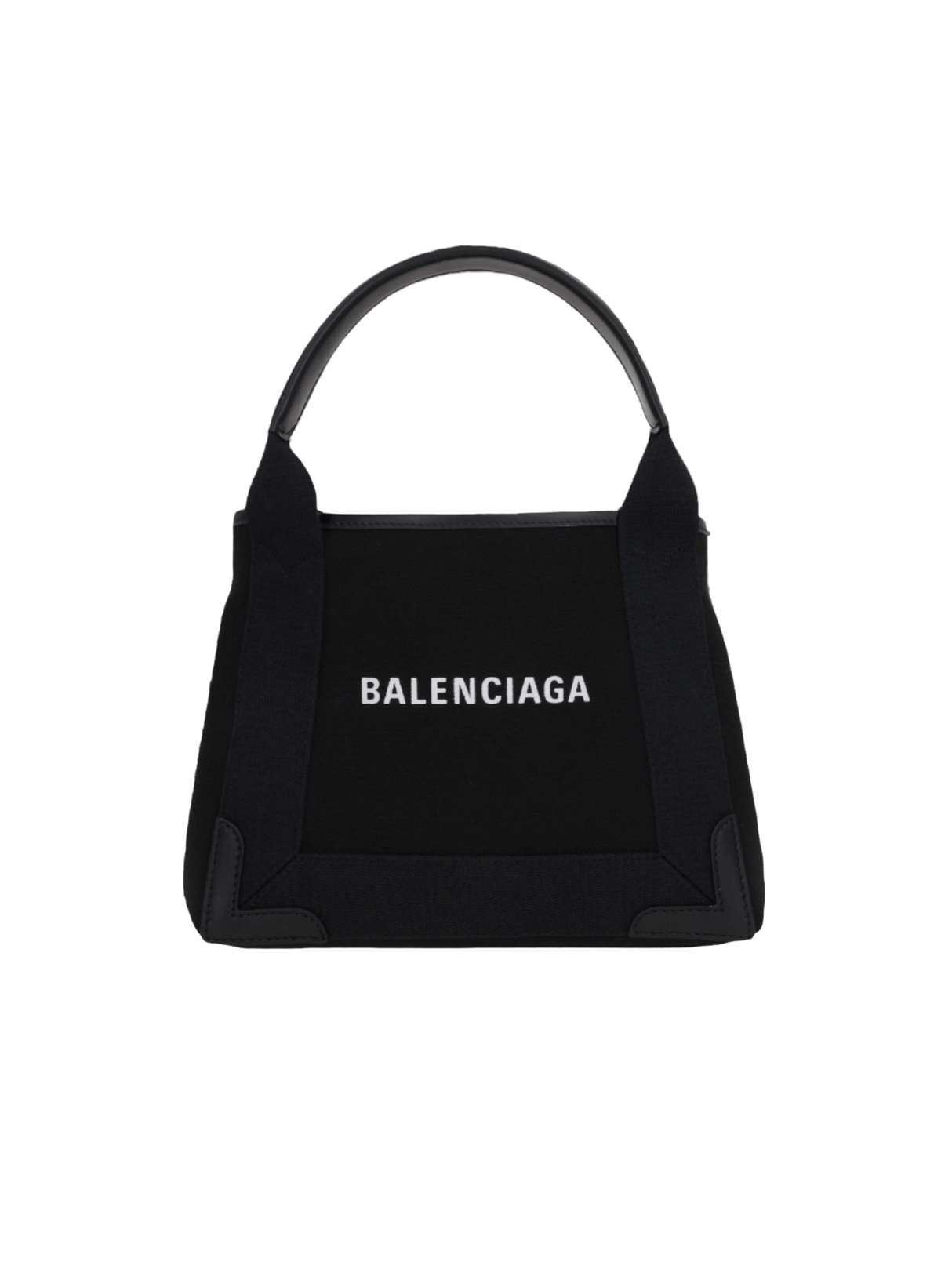 Cabas Navy XS Canvas and Leather Tote Bag-BALENCIAGA-JOHN JULIA