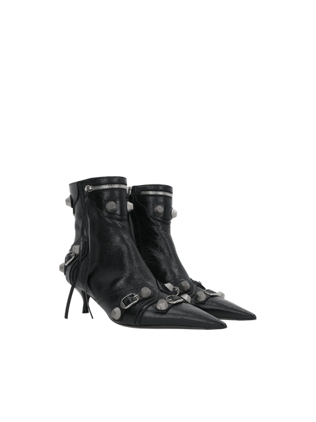 Cagole Ankle Boots in Arena Leather-BALENCIAGA-JOHN JULIA