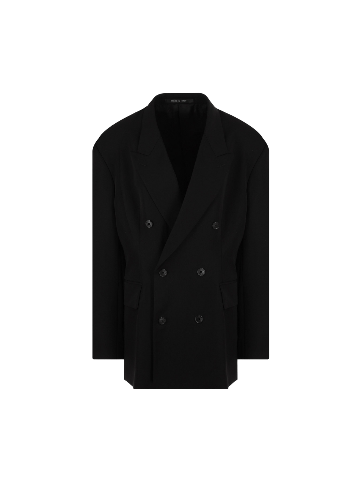 Cinched Double-breasted Wool Jacket-BALENCIAGA-JOHN JULIA