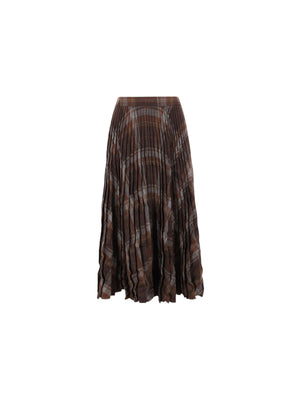 Creased-effect Wool Blend Pleated Skirt-BALENCIAGA-JOHN JULIA