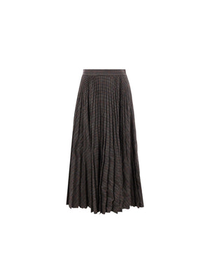 Creased Wool Pleated Skirt-BALENCIAGA-JOHN JULIA