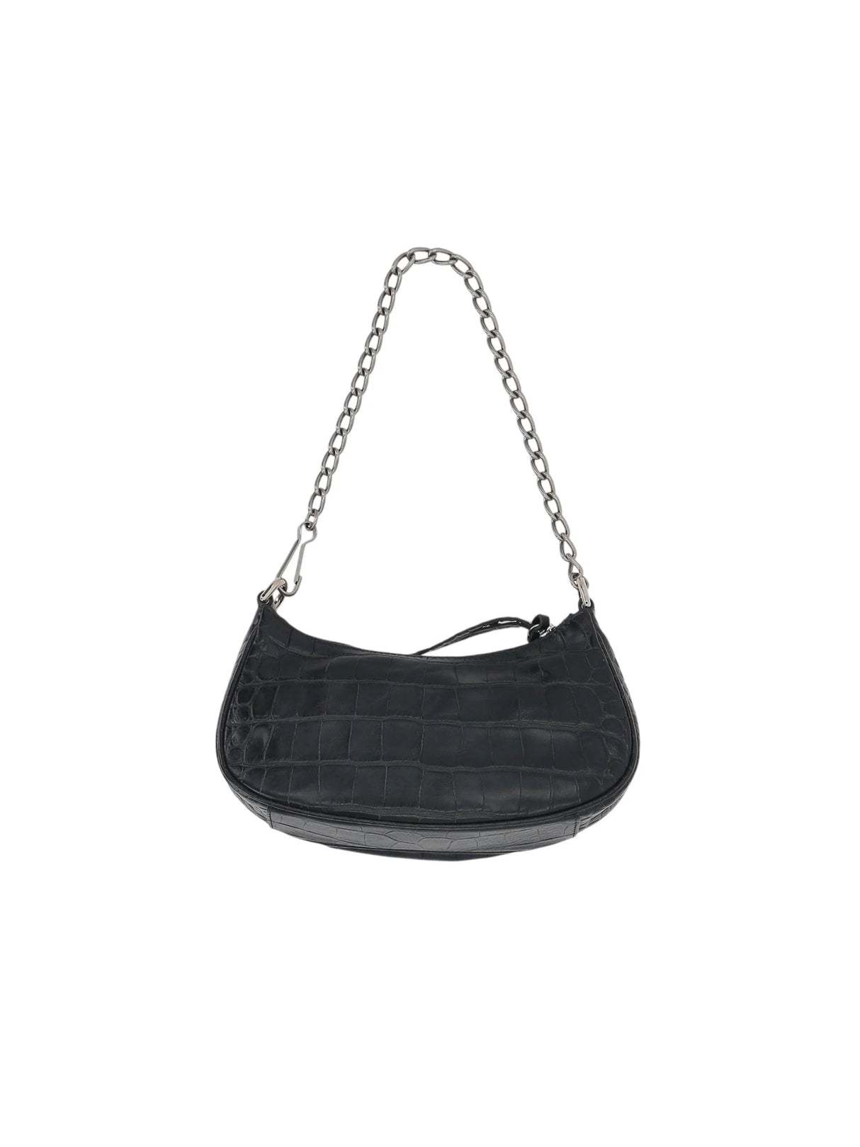 Crocodile Embossed Leather Shoulder Bag-BALENCIAGA-JOHN JULIA