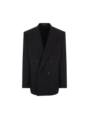 Double-breasted Wool Jacket-BALENCIAGA-JOHN JULIA