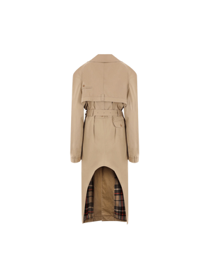 Gabardine Deconstructed Trench Coat-BALENCIAGA-JOHN JULIA