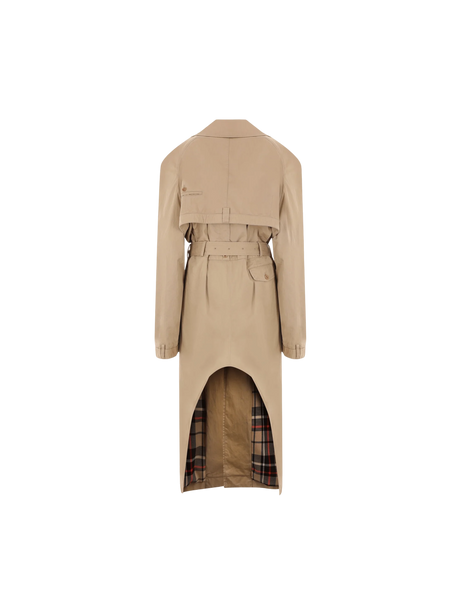 Gabardine Deconstructed Trench Coat-BALENCIAGA-JOHN JULIA