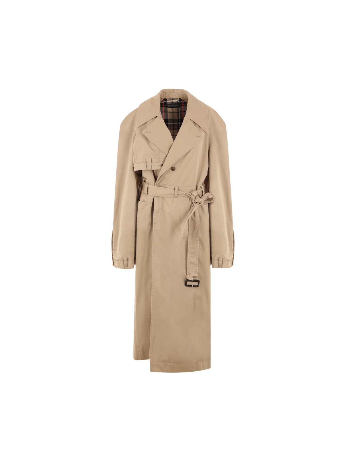 Gabardine Deconstructed Trench Coat-BALENCIAGA-JOHN JULIA